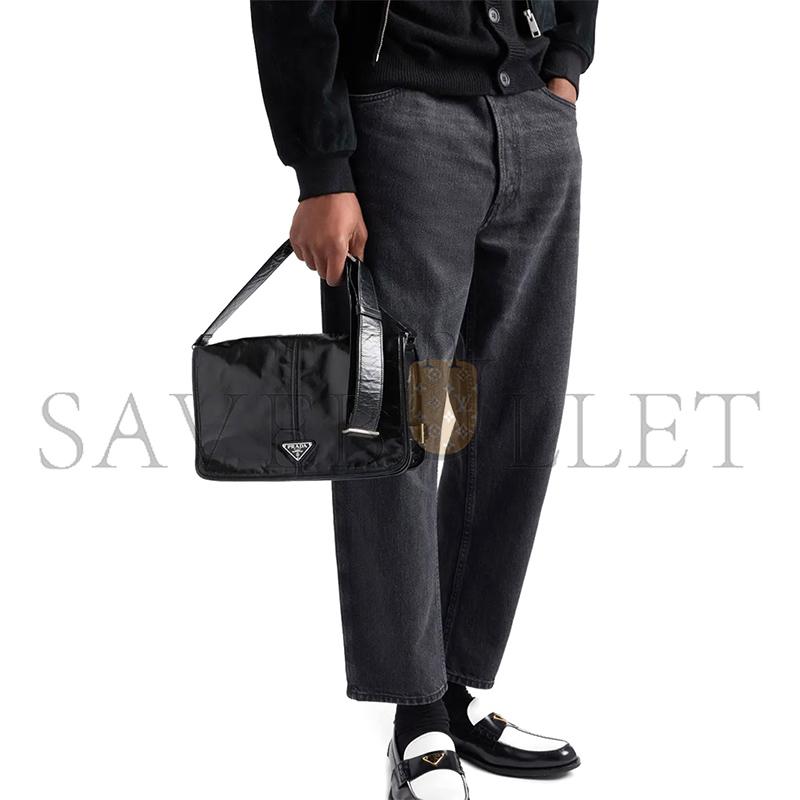Pra*a LEATHER SHOULDER BAG 2VD073 (30*20*11cm)